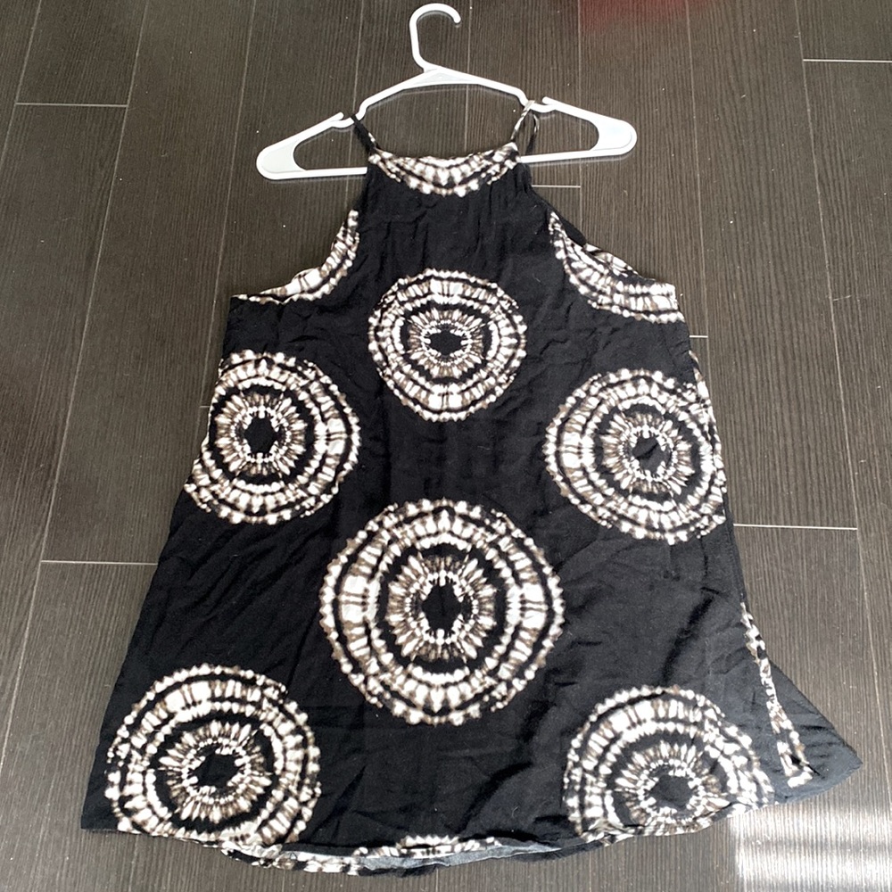 Forever 21 Black & White Tie Dye Sun Dress - Picture 4 of 11
